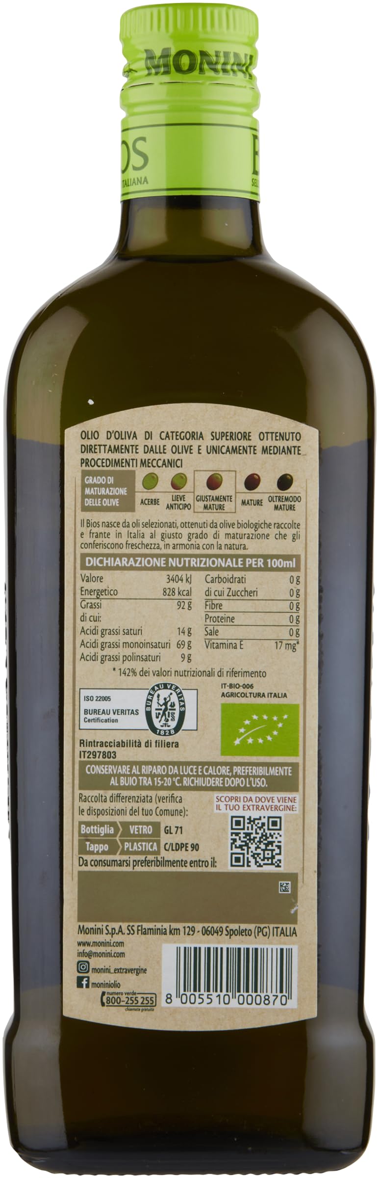 monini-bios-selezione-italiana-olio-extra-vergine-biologico-6-x-750-ml image 3