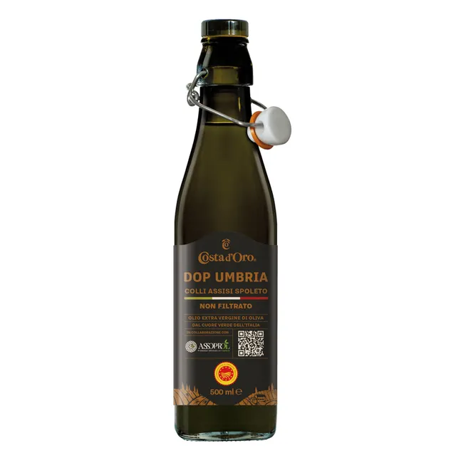 costa-d-oro-dop-umbria-colli-assisi-spoleto-olio-extravergine-non-filtrato-500-m image 1