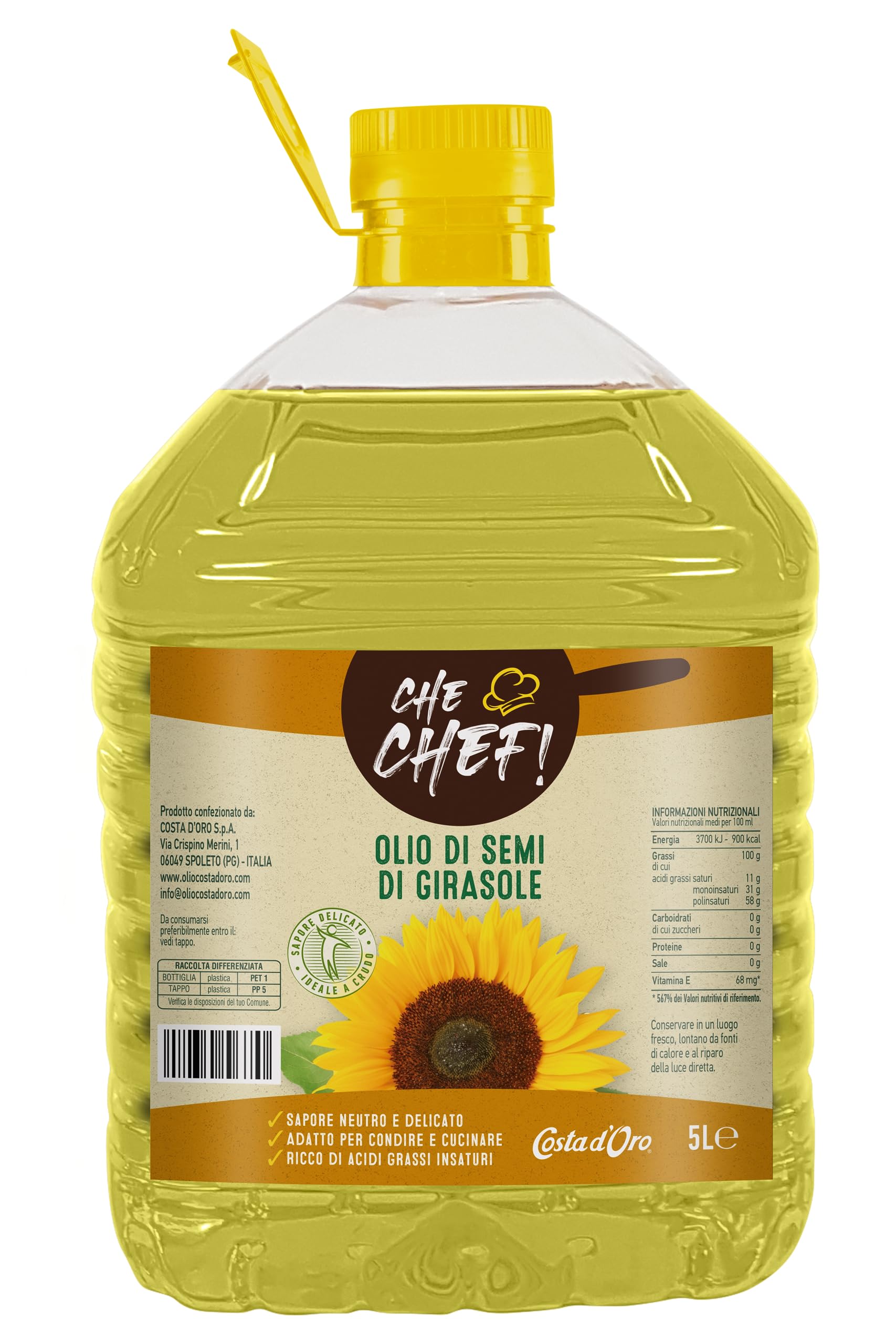 costa-d-oro-che-chef-girasole-linoleico-olio-di-semi-di-girasole-2-l-pet image 2